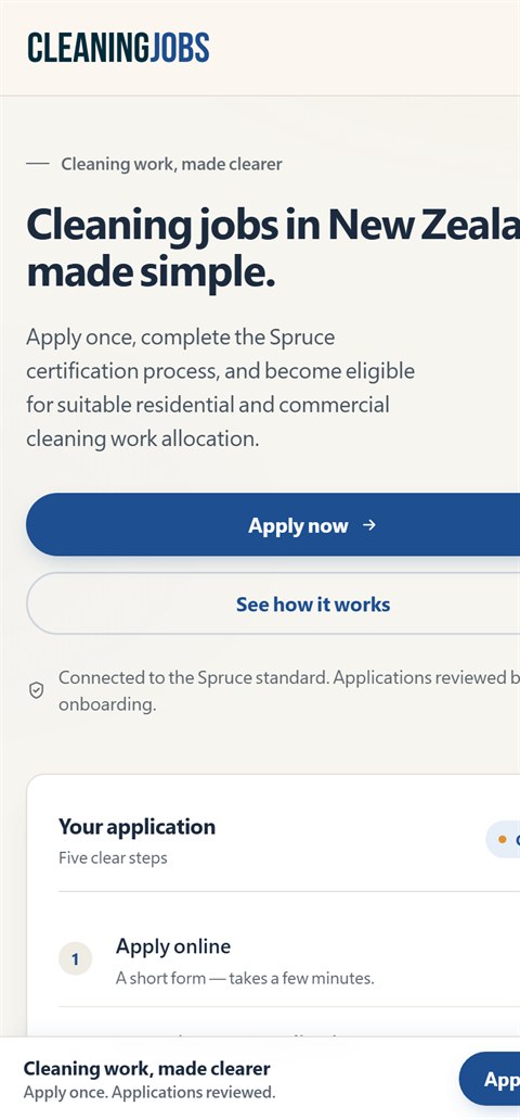 The Cleaning Jobs recruitment website