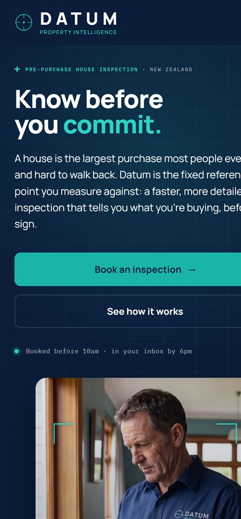 The Datum building inspection website