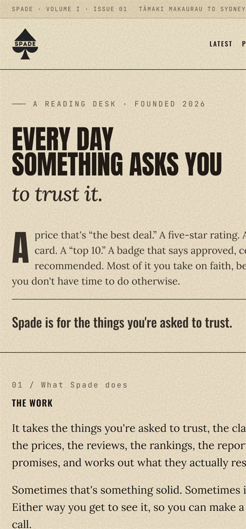 The Spade review publication