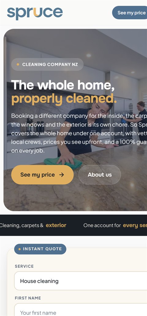 The Spruce cleaning website